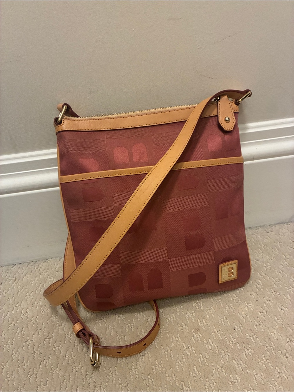 Bally Monogram Jacquard Leather Crossbody Bag 👝